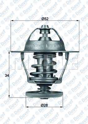 MAHLE TX6888D Termostat (88c) Boxer Iii - Jumper Iii 22dt(100bg; 120bg; 100cv) C81/110bg C96/130bg C110/150bg Fiat: Ducato Iii Transit V347  ####